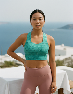 Coral Sports Bra Longline Sports Bra — Dripper