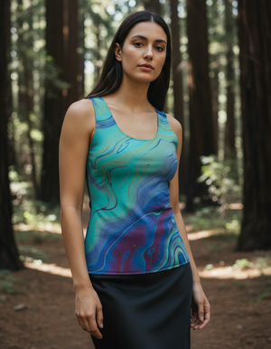 Women's Blue Aura Euphoria women's tank tops
