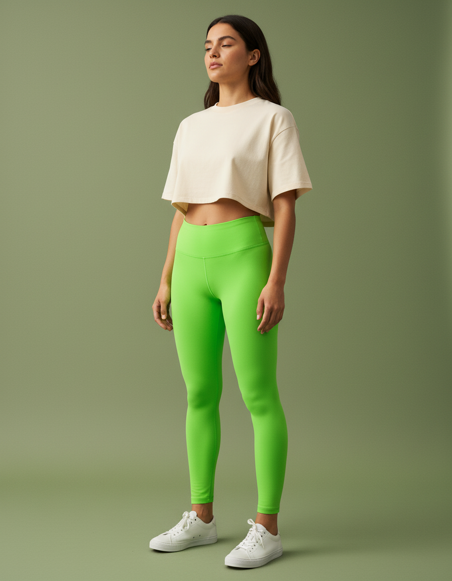 Full-Length Leggings in Neon Green