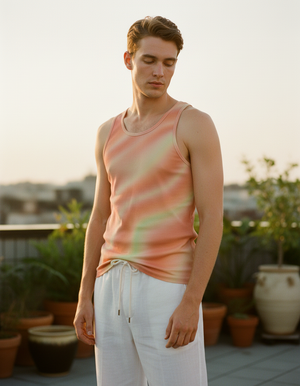 Men's Muskmelon Nebula tank tops