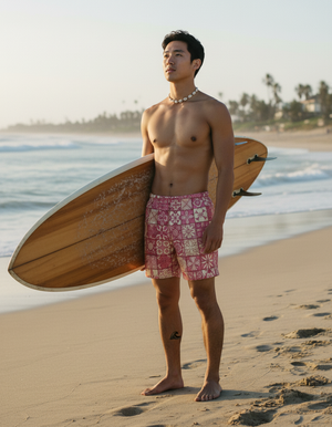 Millennial Pink Chroma men's swim trunks