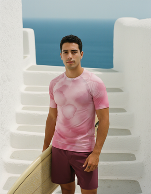 Men's Amaranth Mosaic men's rashguards
