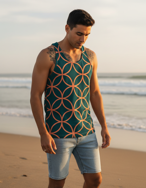 Coral Sora Tank Top Men's Tank Top — Dripper