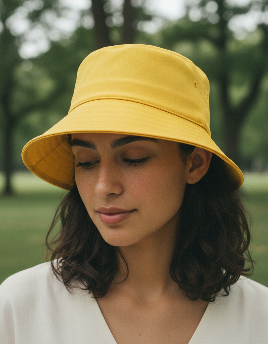 Bucket hat in Bauhaus Yellow
