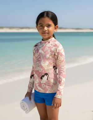 Kids Millennial Pink Mizuki kids rashguards