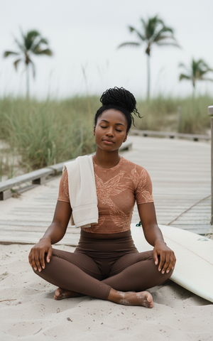 Burnt Sienna Zest Rash Guard Men's Rashguard — Lolekai