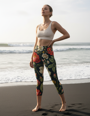 Flora capri yoga leggings