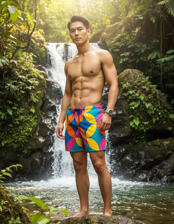 Men's Swim Trunks in Tsubaki