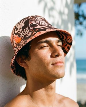 Coral Nalu Uli bucket hats