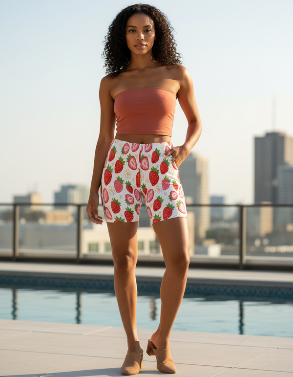 Strawberry Collection women's short shorts