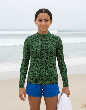 Youth Runway Emerald Chord youth rashguards