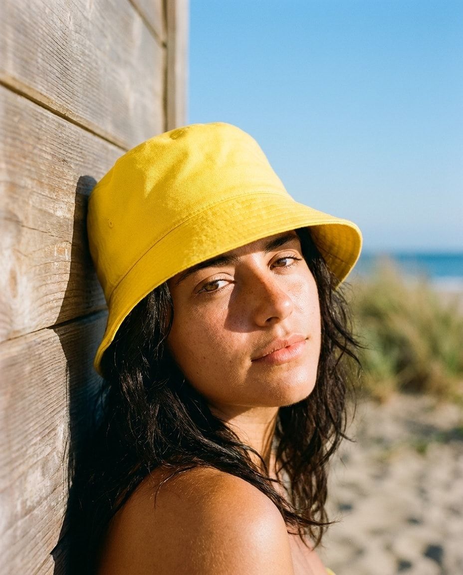 Lemon Yellow Electric Surf bucket hats