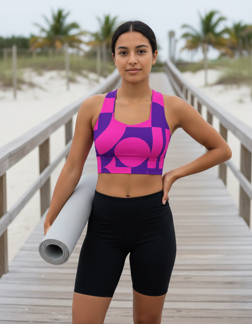 Chromatic longline sports bras