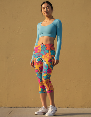 Sakura capri leggings