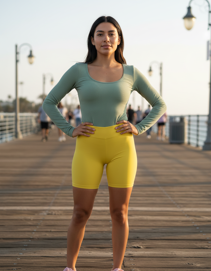 Short Shorts in Yellow