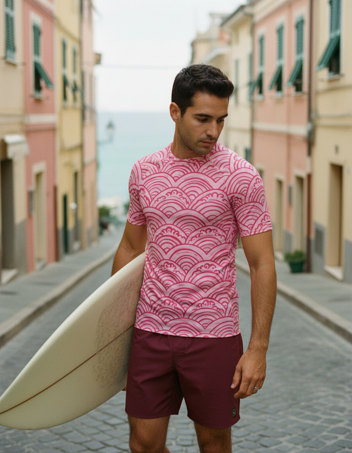 Rashguard — Men's Hot Pink Aoi