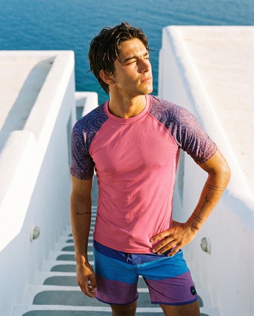 Paisley men's short-sleeve rashguards — Lolekai