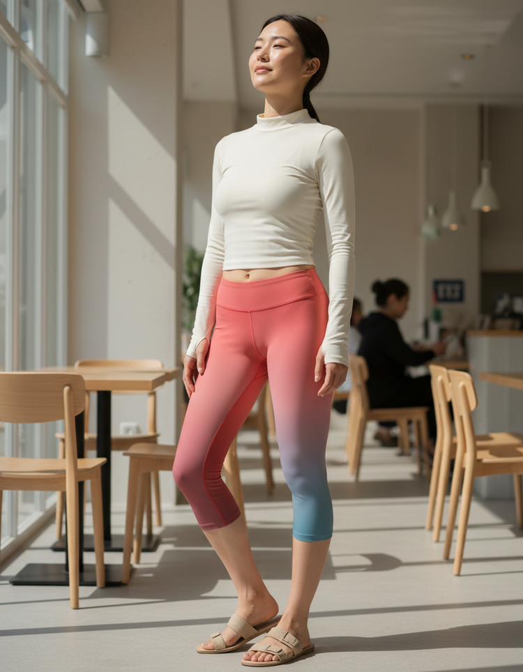 Women's YUV Color Space Capri Leggings