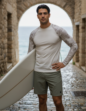 Men's White Onyx Verdant men's short-sleeve rashguards