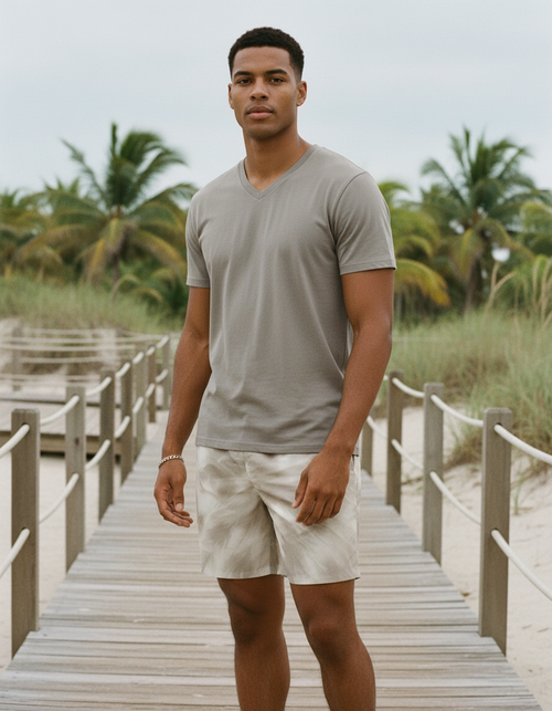 White Onyx Glacier Men's Swim Trunks Men's Swim Trunks — Dripper