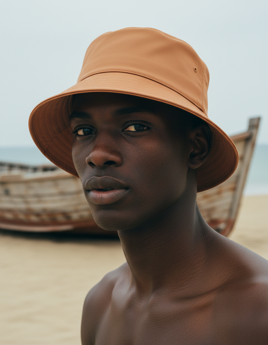Bucket hat in Copper