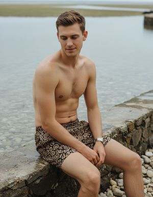 Coffee Bean Banyu men's swim trunks