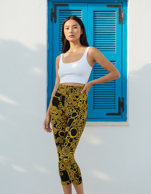 Chiaroscuro Capri Yoga Leggings Capri Yoga Leggings — Dripper