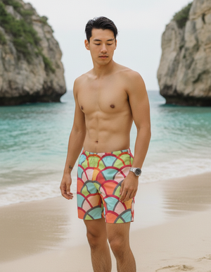 Dusty Rose Hoshi Men's Swim Trunks Men's Swim Trunks — Dripper