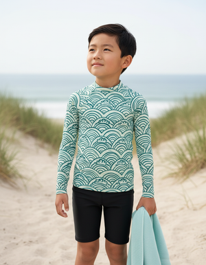 Kids Transformative Teal Aoi kids rashguards