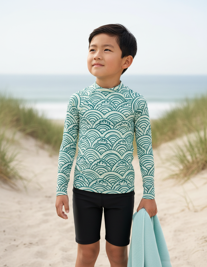 Rashguard — Kids Transformative Teal Aoi