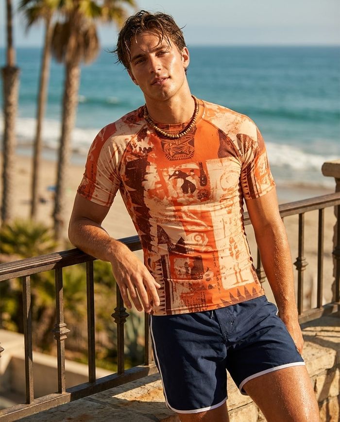 Rashguard — Men's Coral Tapestry