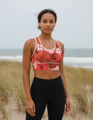 Fiery Red Breeze sports bras