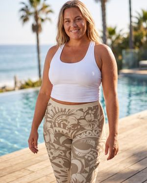 Angora Honua Uli plus size leggings