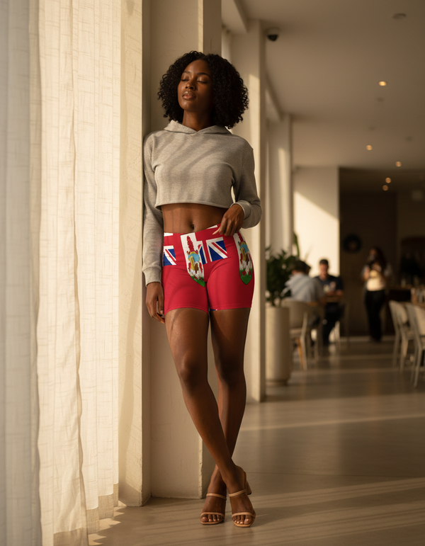 Bermudian Flag women's short shorts