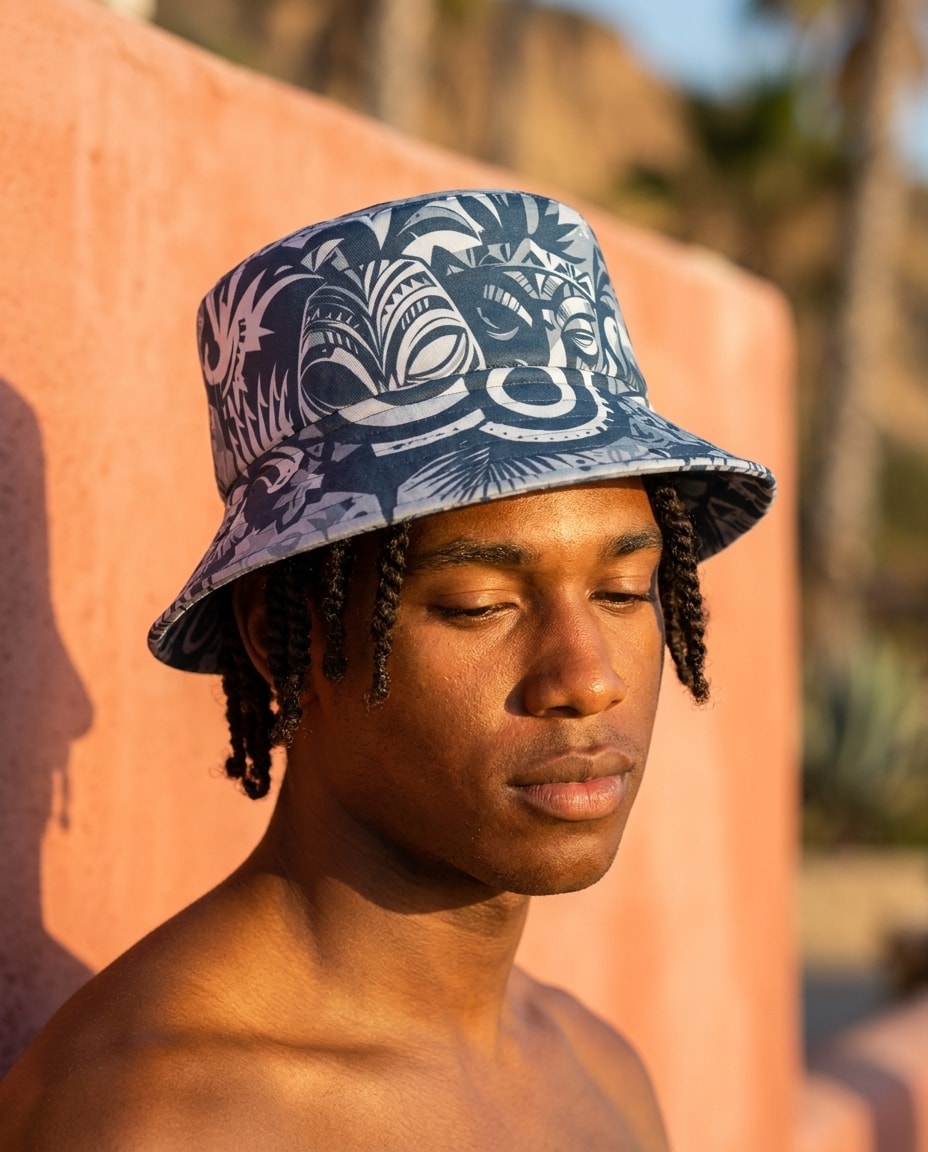 Bucket Hat in Blue Aura Nalu Uli