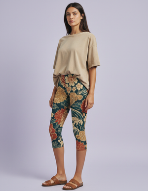 Coral Edo leggings