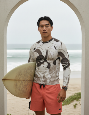 Men's White Onyx Elysium men's short-sleeve rashguards