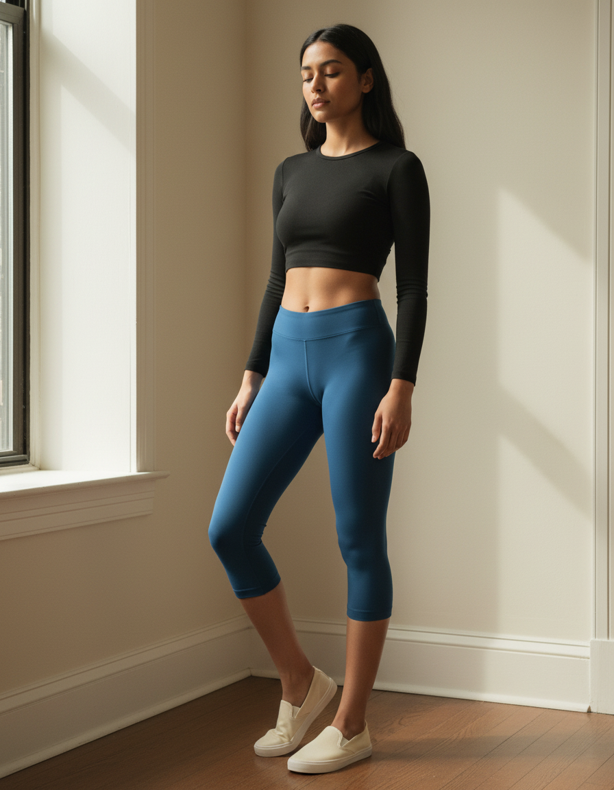 Capri Leggings in Harbor Blue