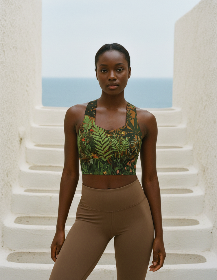 Waves of Tranquility Oasis Longline Sports Bra