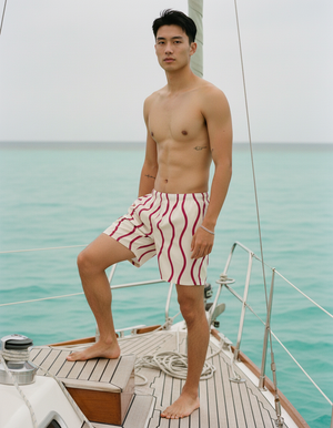 Electric Fuchsia Kizuna Men's Swim Trunks Men's Swim Trunks — Dripper