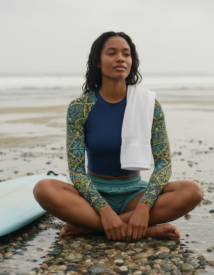 Women's Moroccan Tile Rash Guard