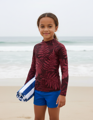 Amaranth Emerald Rash Guard Kids Rash Guard — Dripper