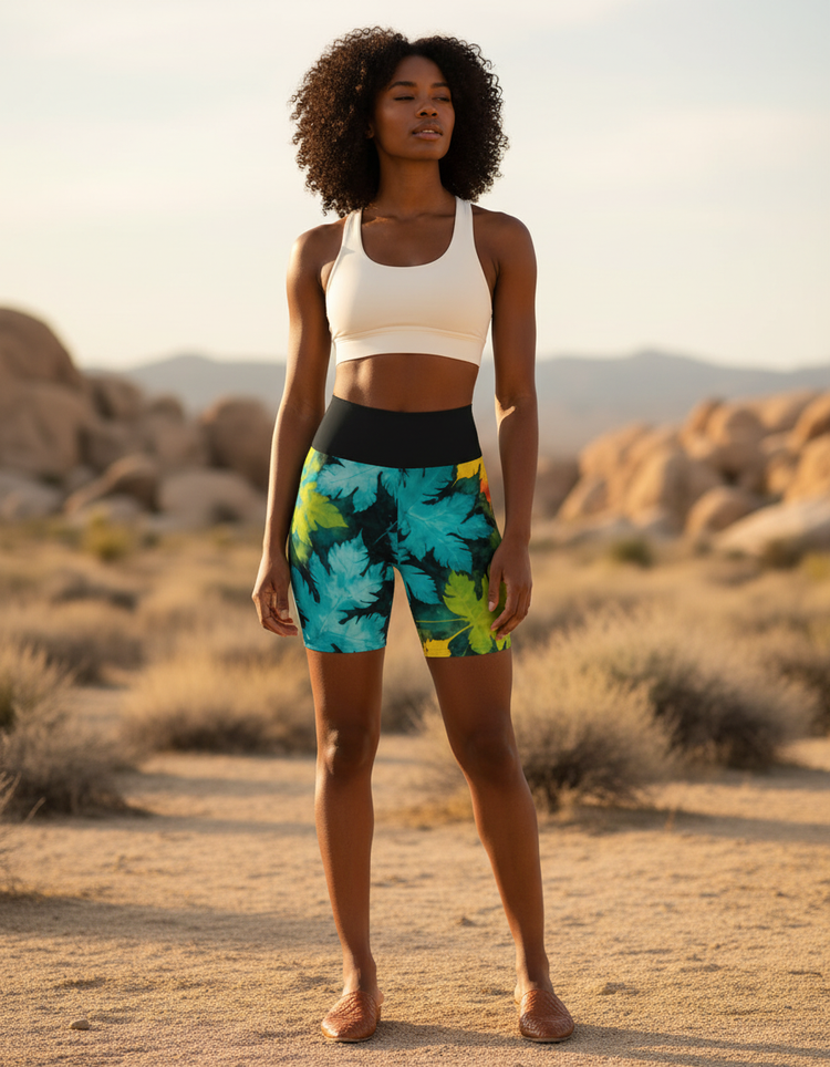 Lunar Glow Eclipse Yoga Shorts