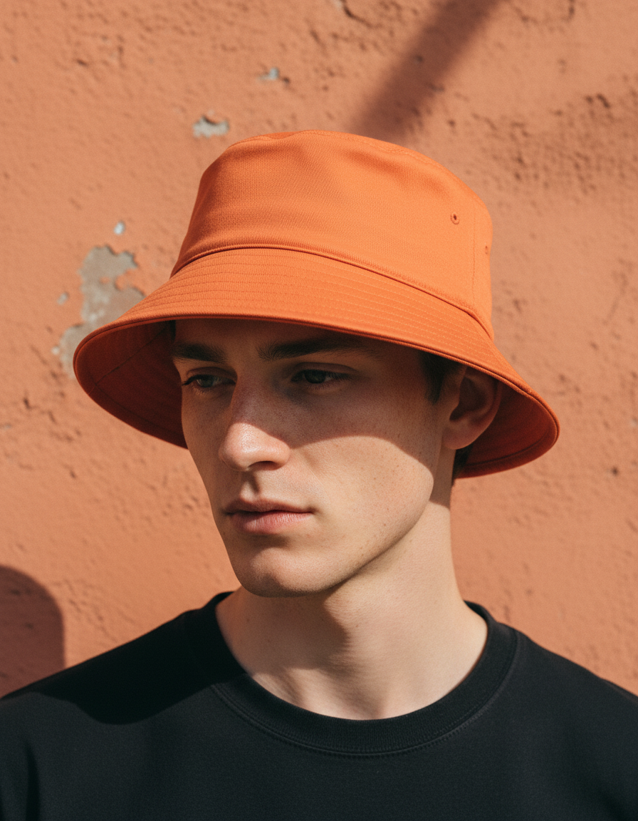 Bucket hat in Pumpkin