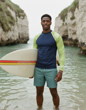 Lime Eclipse Rash Guard Men's Rashguard — Dripper