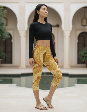 Yellow Narin capri leggings