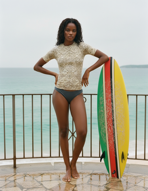 Women's Angora Zellige women's short-sleeve rashguards