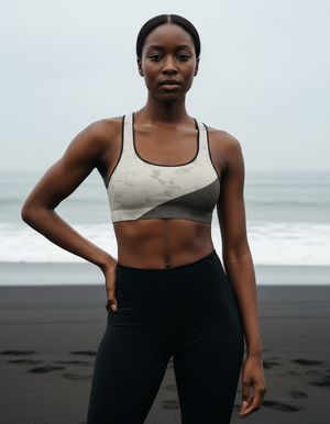 White Onyx Tessera sports bras