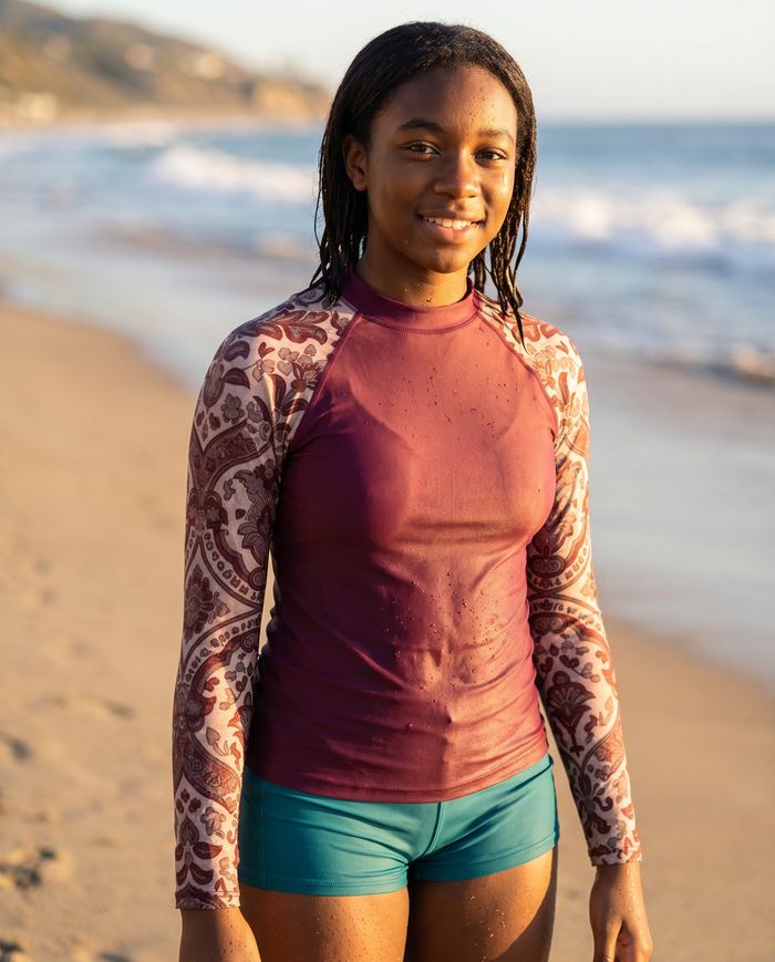 Rashguard — Girls Amaranth Sari