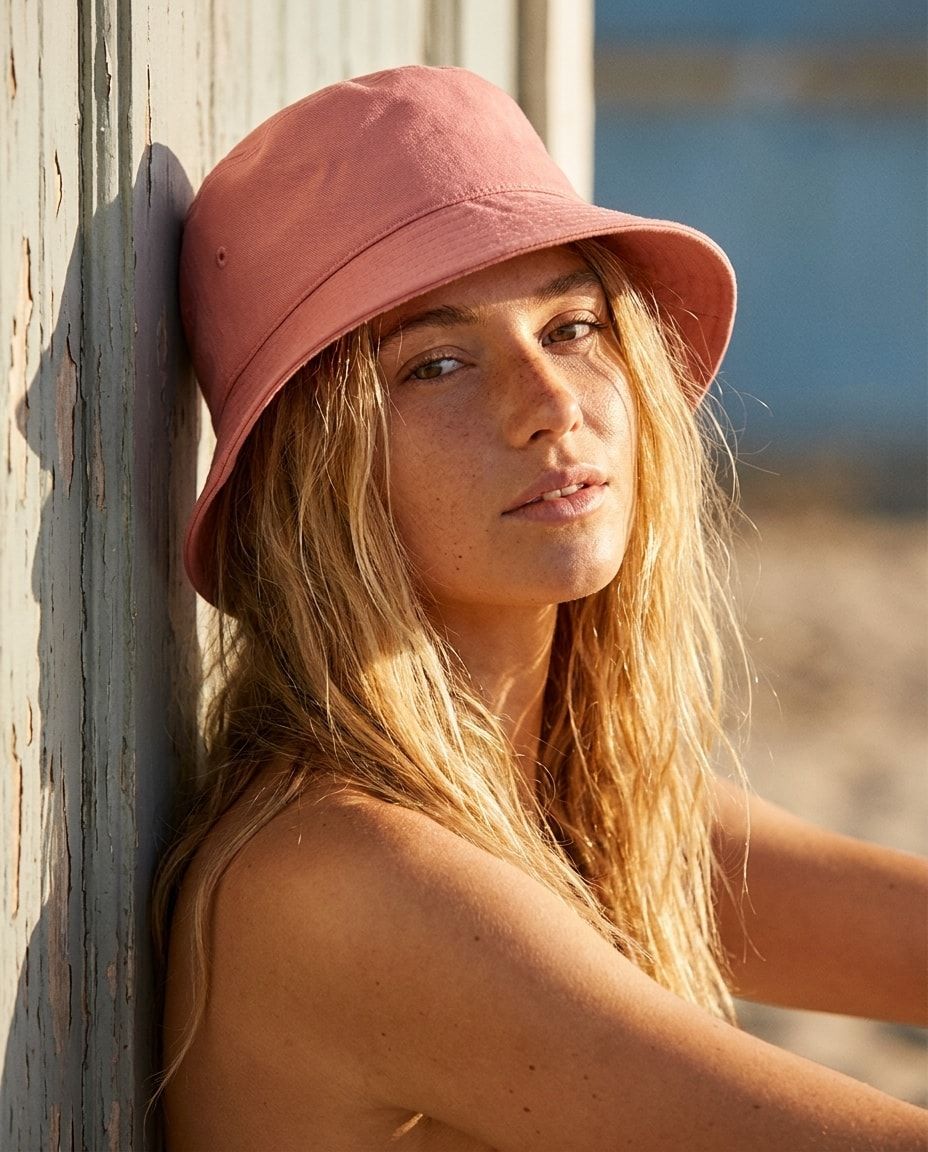 Tea Rose Marina Stripe bucket hats